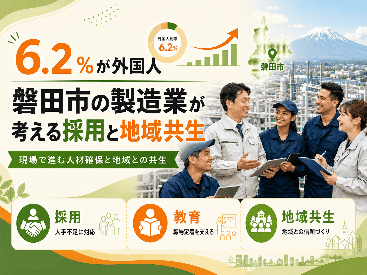 6.2％が外国人｜磐田市の製造業が考える採用と地域共生